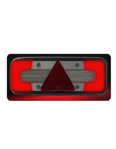 Luz traseira LED com funções Triângulo 7 para reboque de caminhão ou banheira efeito Neon | Leon Iluminação LED