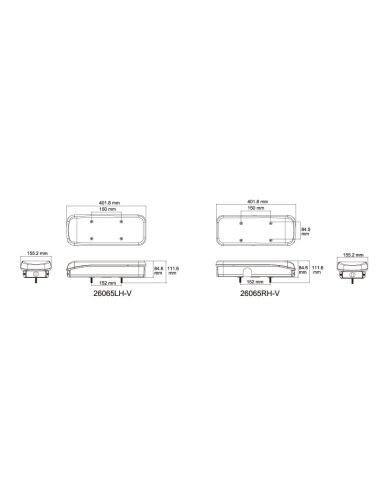 Feu arrière LED avec Triangle 7 fonctions pour camion remorque ou bac effet néon | Éclairage LeonLeds