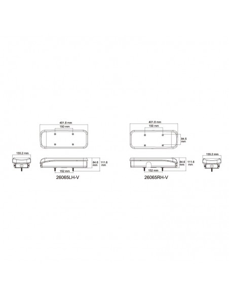 Feu arrière LED avec Triangle 7 fonctions pour camion remorque ou bac effet néon | Éclairage LeonLeds