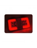 Petit feu arrière LED rectangulaire effet néon 4 fonctions pour remorque par Lucidity 26042 | Éclairage LeonLeds