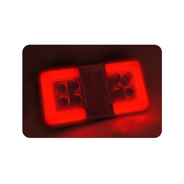 Pequeno Efeito Neon Retangular 4 Função LED Lanterna Traseira para Trailer por Lucidity 26042 | Leon Iluminação LED