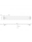 Dimensiones de Puente LED grande Ambar Homologado con mando con cable 1694mm 66'' Gama Premium | LeonLeds