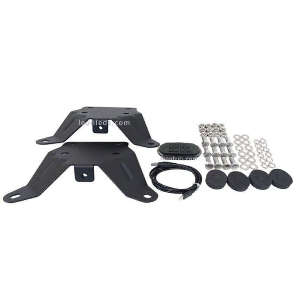 Accesorios de Puente ambar LED grande Homologado TA2 con mando con cable 1847mm 72'' Gama Premium Mando Wireless | LeonLeds