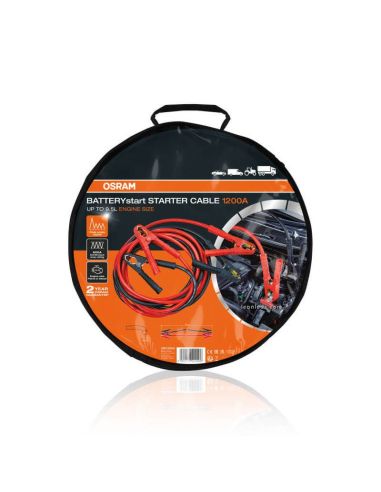 Pinzas de arranque de 5 metros capacidad 1.200A STARTERcable 1.200A OSC500A 12V - 24V Osram | LeonLeds