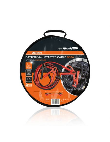 Pinzas de arranque 35mm2 de 4,5 metros capacidad 900A STARTERcable 1.200A OSC350A 12V - 24V Osram | LeonLeds
