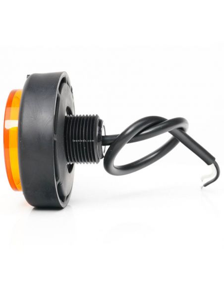 Piloto LED intermitente redondo y homologado 12V 24V 2A Soporte trasero 1533 2A Was | LeonLeds