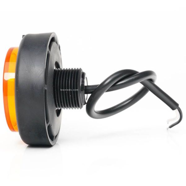 Piloto LED intermitente redondo y homologado 12V 24V 2A Soporte trasero 1533 2A Was | LeonLeds