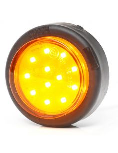 Luz LED intermitente redonda e aprovada 12V 24V 2A Suporte traseiro 1533 2A Was | leonleds 2