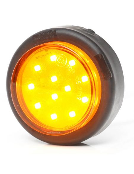 Piloto LED intermitente redondo y homologado 12V 24V 2A (3 Soportes Diferentes Disponibles) Was | LeonLeds