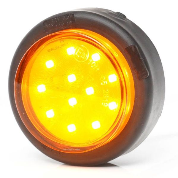 Piloto LED intermitente redondo y homologado 12V 24V 2A (3 Soportes Diferentes Disponibles) Was | LeonLeds