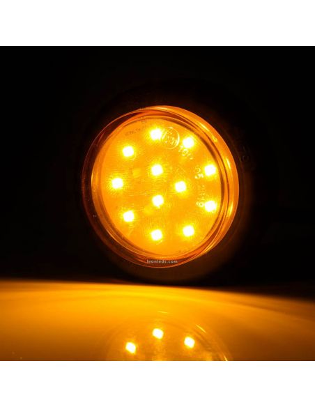 Piloto LED intermitente redondo y homologado 12V 24V 2A Soporte trasero 1533 2A Was | LeonLeds