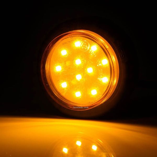 Piloto LED intermitente redondo y homologado 12V 24V 2A Soporte trasero 1533 2A Was | LeonLeds