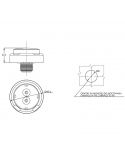 Dimensiones Piloto LED Posición y Antiniebla redondo y homologado 12V 24V R S1 1533 WAS | LeonLeds