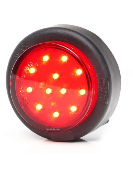 Luz LED redonda de posição e freio R S1 12V 24V 1533 R S1 | LeonLeds