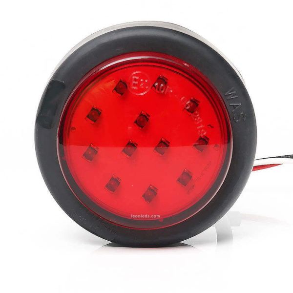 Piloto LED redondo de posición y freno R S1 12V 24V 1533 R S1 | LeonLeds