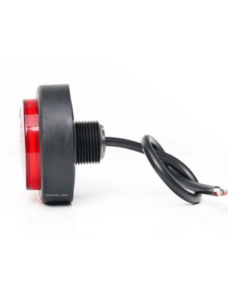 Piloto LED redondo de posición y freno R S1 12V 24V 1533 R S1 | LeonLeds