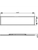 Dimensões Plafon de LED branco retangular 36W Toque de teto CL560 120x30Cm Interruptor de cena Philips | leonleds