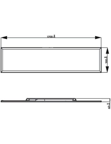 Dimensiones Plafón LED Rectangular Blanco 36W Touch Ceiling CL560 120x30Cm Scene Switch Philips | LeonLeds