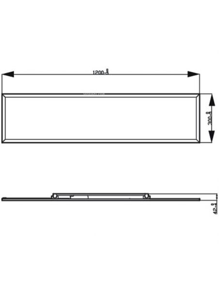 Dimensions Plafonnier LED Rectangulaire Blanc 36W Plafond Tactile CL560 120x30Cm Interrupteur Scène Philips | leonleds