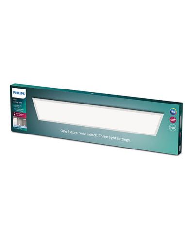 Plafón LED Rectangular Blanco 36W Touch Ceiling CL560 120x30Cm Scene Switch Philips | LeonLeds