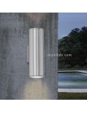 Aplique de pared exterior Riga GU10 plata ambiente Eglo Iluminación | LeónLeds Iluminación