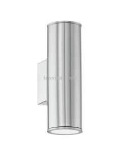 Aplique de pared exterior Riga GU10 plata Eglo Iluminación | LeónLeds Iluminación