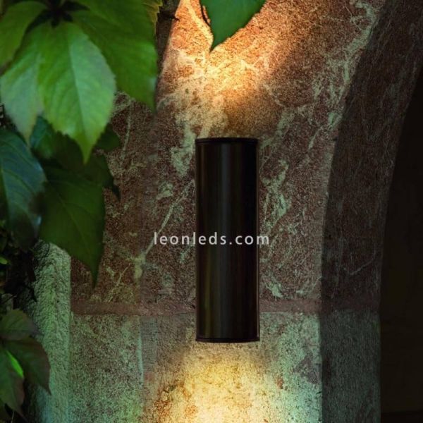 Aplique de pared exterior Riga GU10 marrón antiguo ambiente Eglo Iluminación | LeónLeds Iluminación