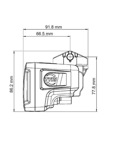 Dimensiones Faro LED de trabajo rectangular 0717 para Massey Ferguson Nuevo Modelo | LeonLeds