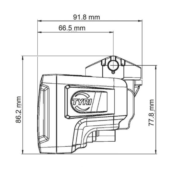 Dimensões Retangular LED Work Light 0717 para Massey Ferguson Novo Modelo | leonleds
