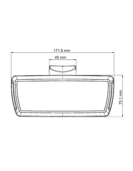Dimensiones Faro LED de trabajo rectangular 0717 para Massey Ferguson Nuevo Modelo | LeonLeds