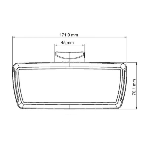 Dimensiones Faro LED de trabajo rectangular 0717 para Massey Ferguson Nuevo Modelo | LeonLeds