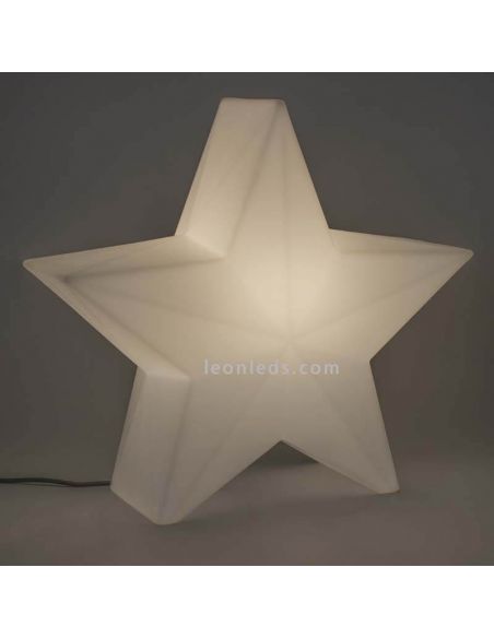 Estrella decorativa navideña Nova con cable 45 o 60 ambiente luz blanca cálida