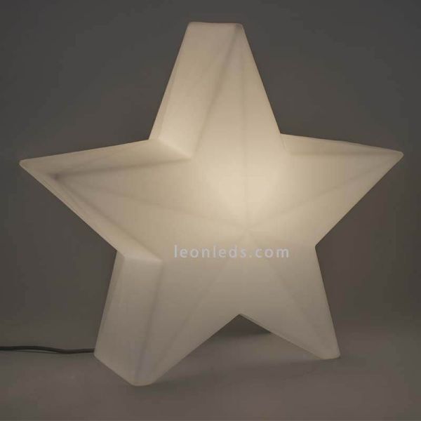 Estrella decorativa navideña Nova con cable 45 o 60 ambiente luz blanca cálida