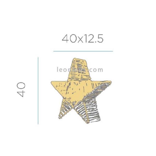 Estrella decorativa recargable Sisine Star 40 dimensiones