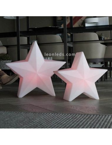 Estrella decorativa navideña Nova 45 o 60 solar y recargable RGB