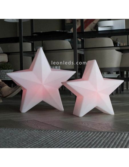 Estrella decorativa navideña Nova 45 o 60 solar y recargable RGB