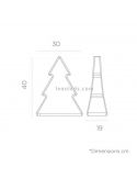 Árbol navideño Pinus 40 blanco pequeño dimensiones