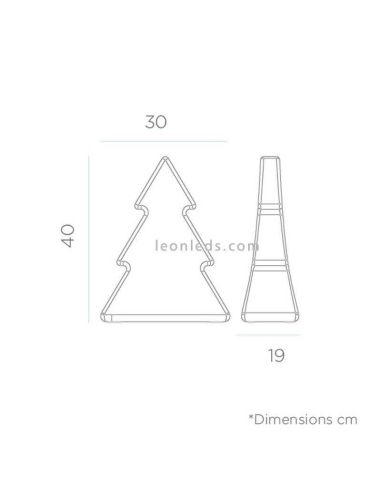 Árbol navideño Pinus 40 blanco pequeño dimensiones