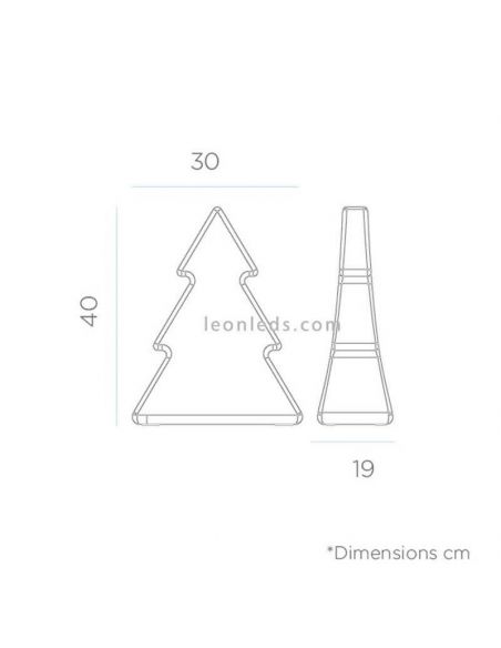 Árbol navideño Pinus 40 blanco pequeño dimensiones
