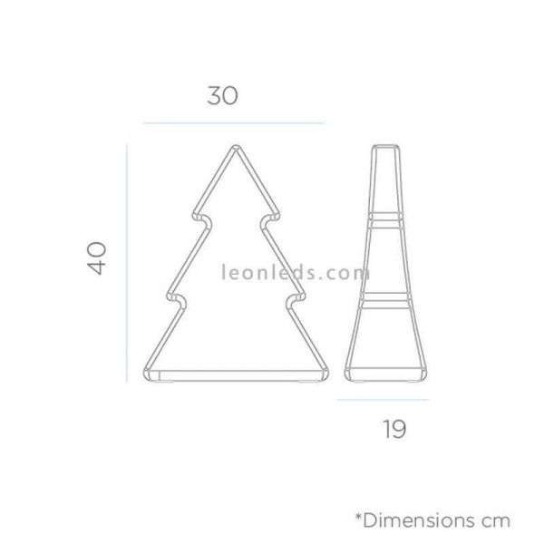 Árbol navideño Pinus 40 blanco pequeño dimensiones