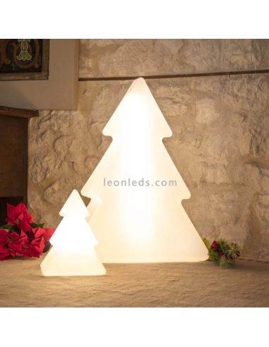 Árbol navideño Pinus 40 blanco pequeño ambiente blanco cálido