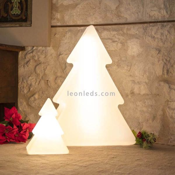 Árbol navideño Pinus 40 blanco pequeño ambiente blanco cálido