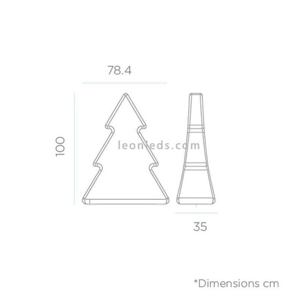 Árbol navideño Pinus 100 blanco con cable para interior dimensiones