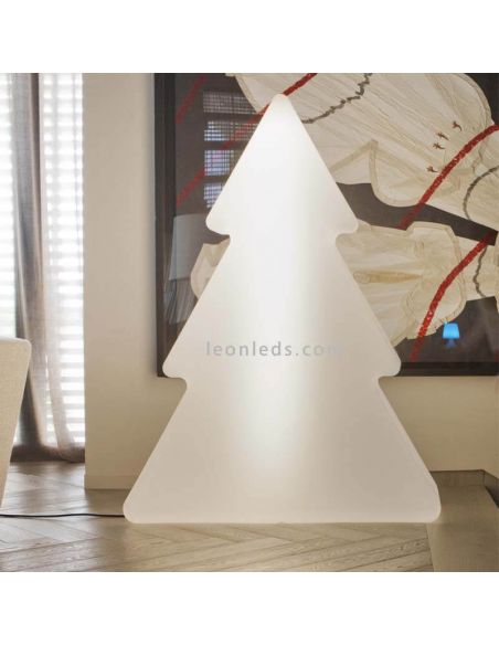 Grande árvore de Natal branca Pinus 160 com cabo New Garden Leónleds