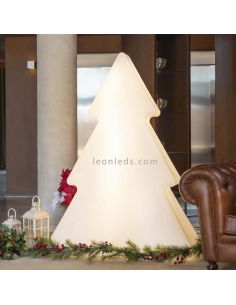 Árbol decorativo grande Pinus 160 blanco solar + recargable 2