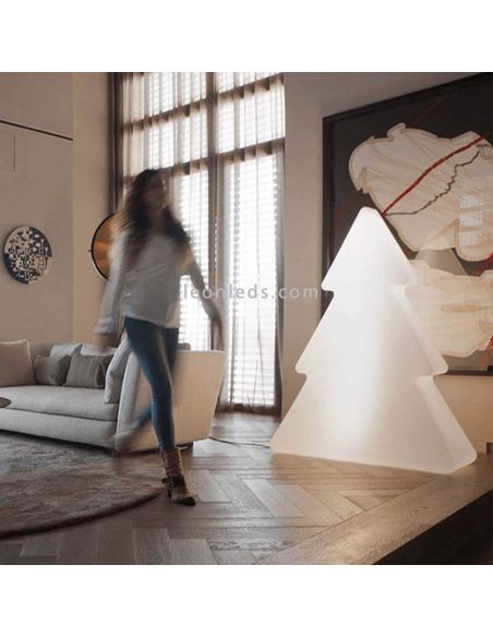 Grande árvore decorativa Pinus 160 branco solar + recarregável New Garden