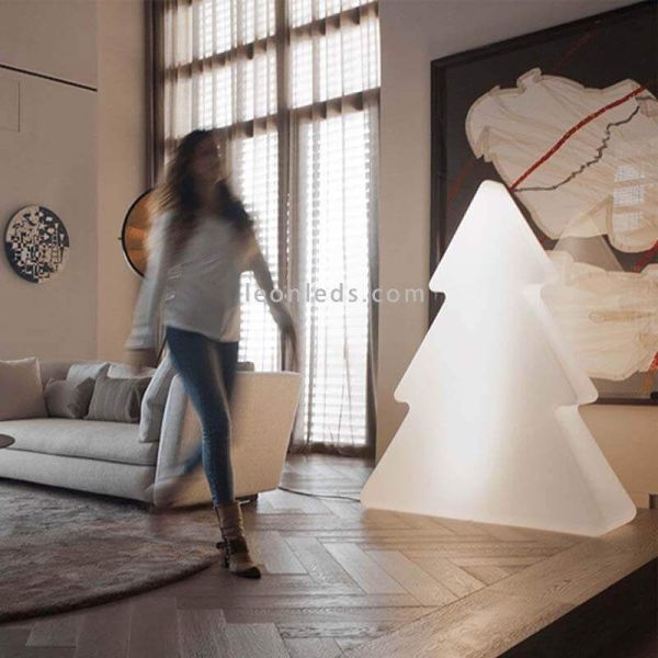 Grande árvore decorativa Pinus 160 branco solar + recarregável New Garden