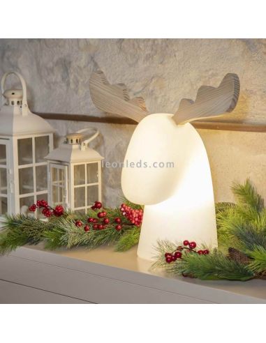 Reno decorativo Rudy 35 solar + recargable navidad