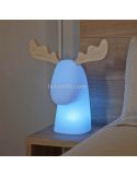 Reno decorativo Rudy 35 solar + recargable navidad RGB multicolor
