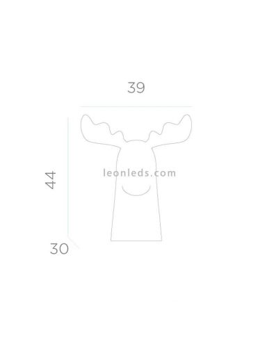 Renne décoratif Rudy 35 avec câble 2700k dimensions